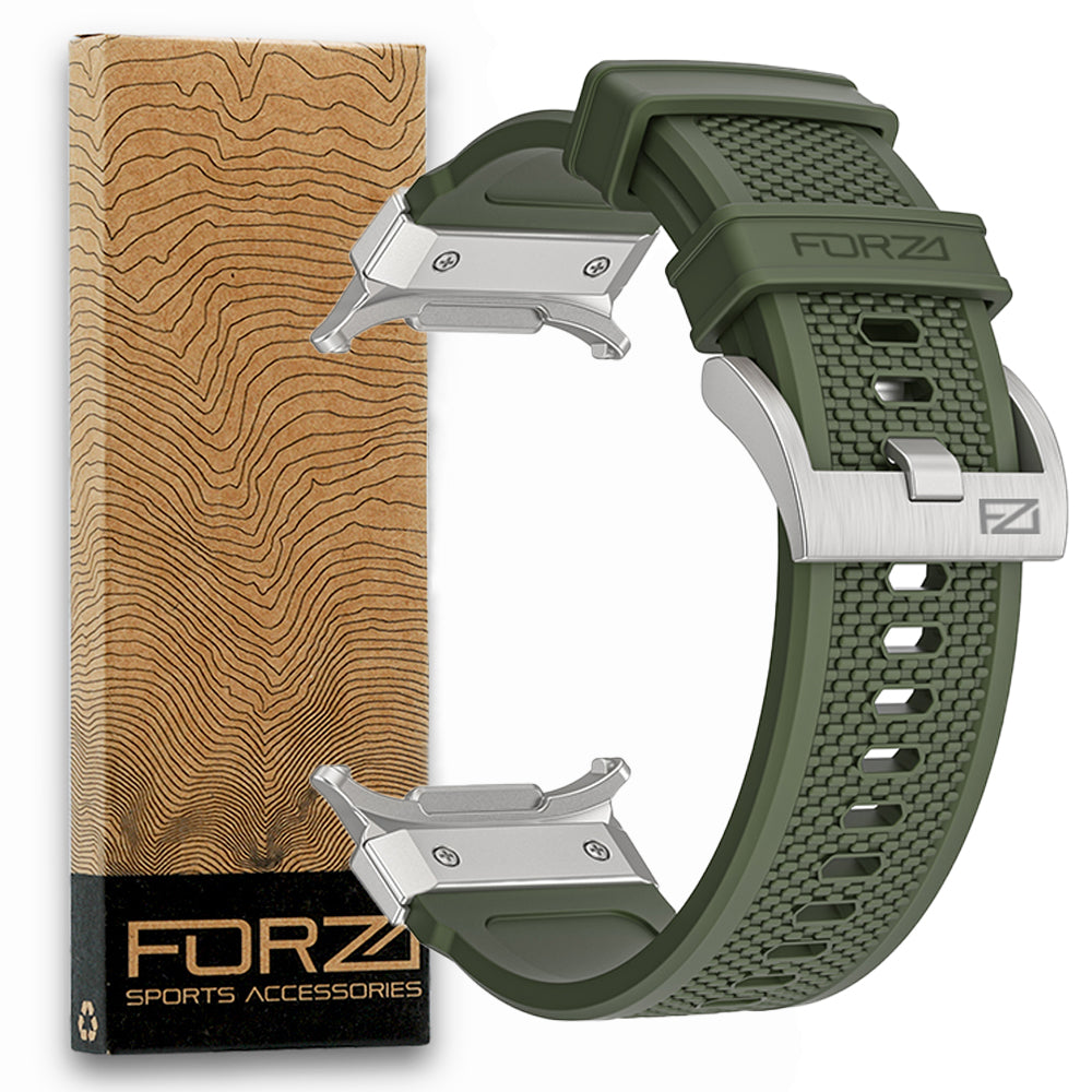 FORZA Elite Classic Watch Strap for Samsung Galaxy Watch Ultra (47mm) – Silver Buckle