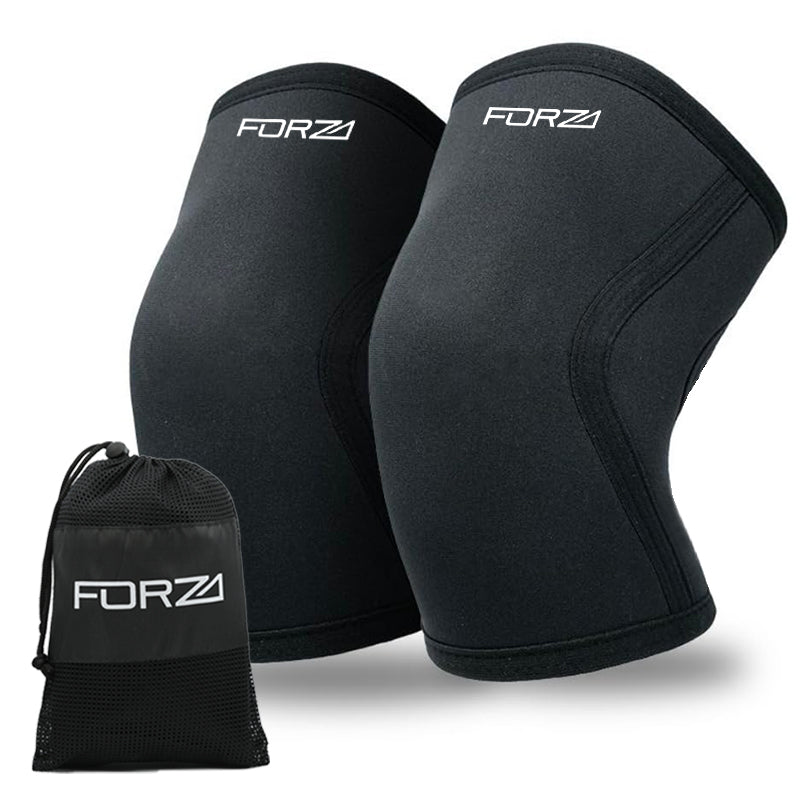 FORZA Knee Compression Sleeve for Strength Training, Weightlifting, and Gym (Pair)