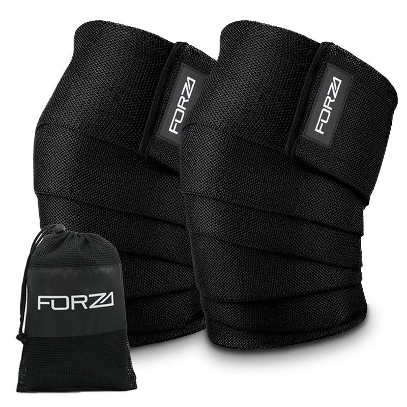 FORZA Knee Wraps for Strength Training, Weightlifting, and Gym Knee Support