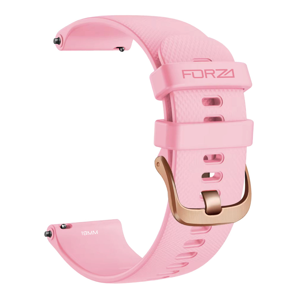FORZA Elite 18mm Quick Release Watch Strap – Rose Gold Buckle
