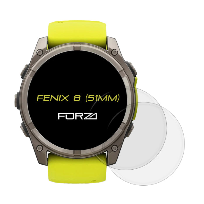 FORZA Screen Protector for Garmin Fenix 8 – 51 mm - (2 Pack)