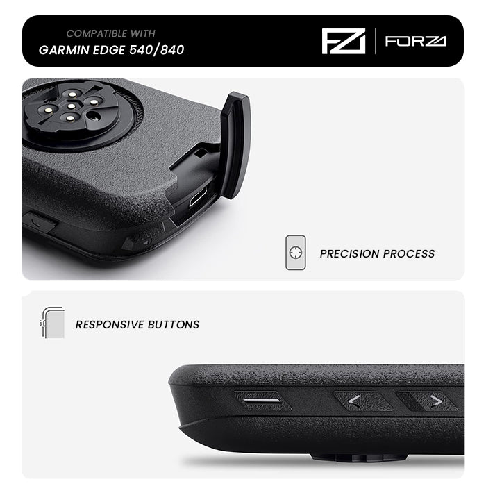 FORZA Silicone Bumper Case for Garmin Edge 540/840  - Black