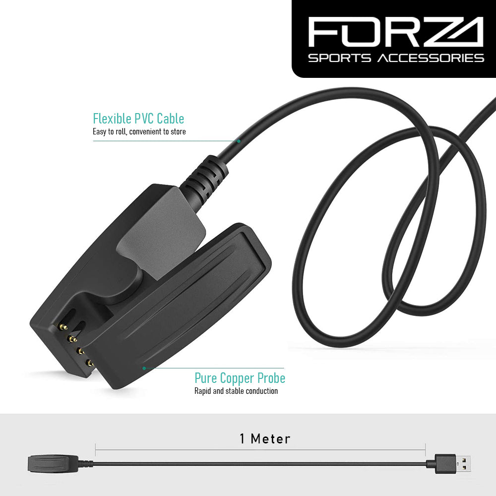 FORZA USB Clip Charging Cable for Garmin Approach / Forerunner 35 & More
