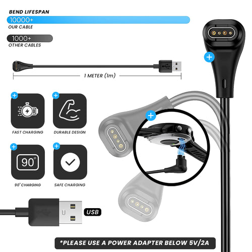 90 Degree USB Charging Cable for Garmin