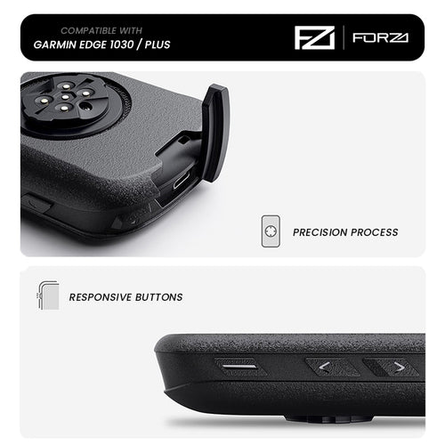 FORZA Silicone Bumper Case for Garmin Edge 1030/Plus  - Black