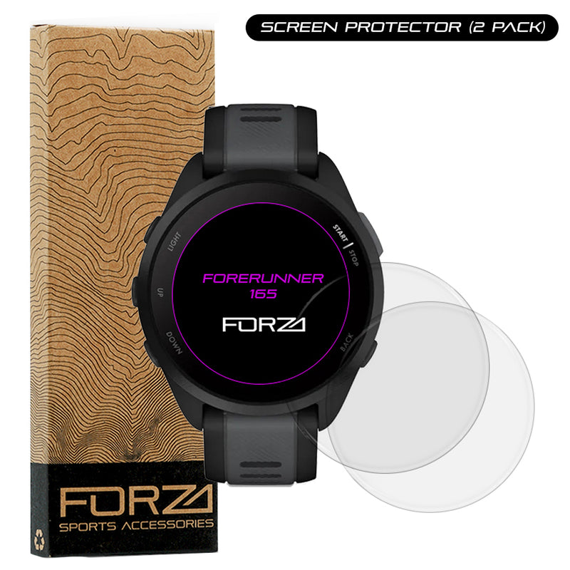 FORZA Tempered Glass Screen Protector for Garmin Forerunner 165 (2 Pack)