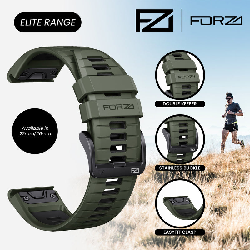 FORZA Elite 26mm EasyFit Two-Tone Watch Strap for Garmin