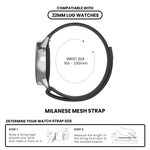 22mm Replacement Milanese Strap For Garmin Vivoactive 4/ Samsung Gear S3