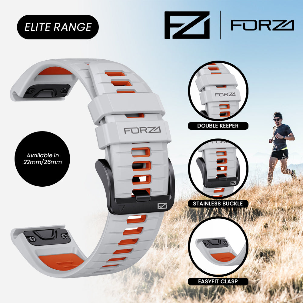 FORZA Elite 22mm EasyFit Two-Tone Watch Strap for Garmin