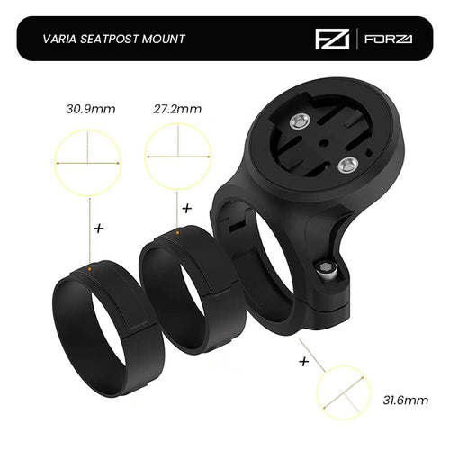 FORZA Seat Post Quarter Turn Mount for Garmin Varia/Magene