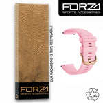 FORZA Elite 20mm Quick Release Watch Strap for Garmin - White - Rose Gold Buckle