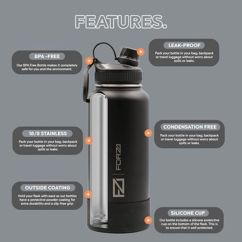 Forza 1200ml Stainless Steel Flask