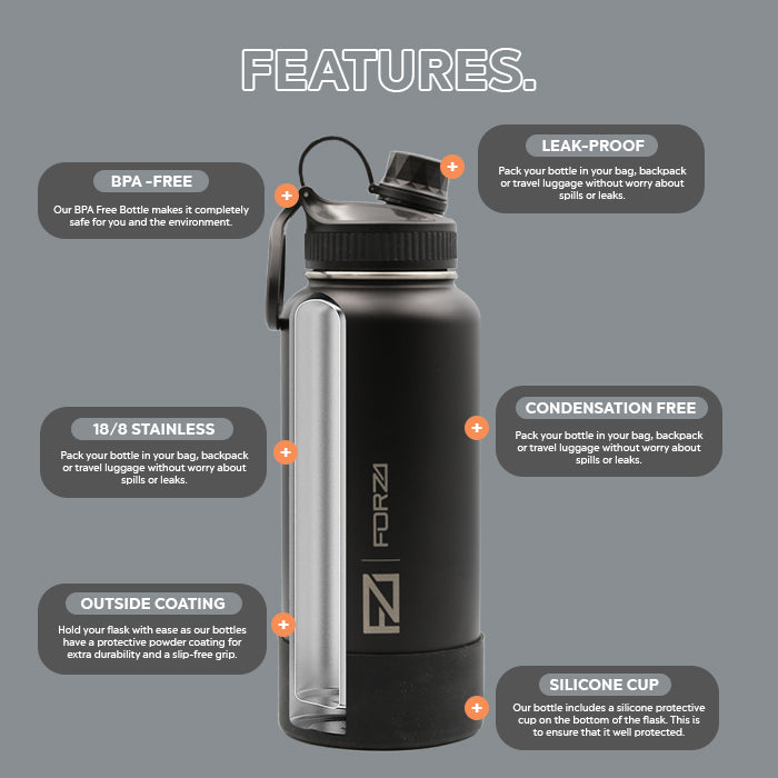 Forza 1200ml Stainless Steel Flask