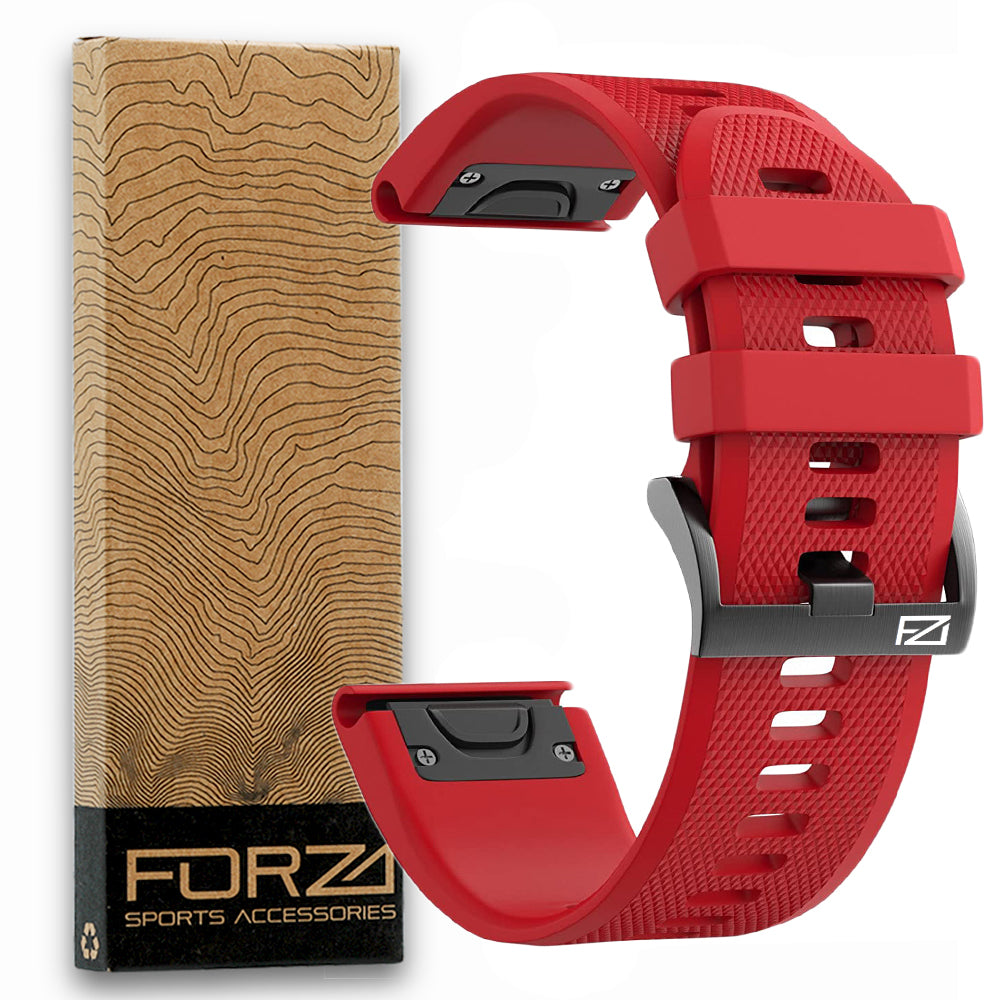 Bracelet silicone Garmin Fenix 5 22mm Red